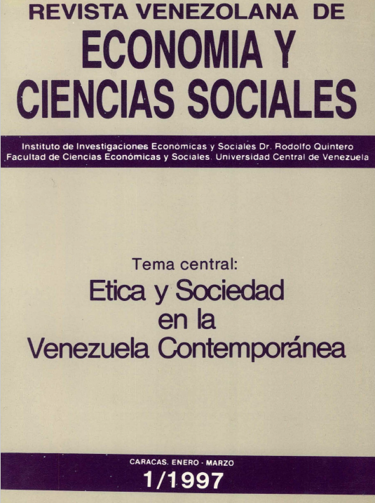 					Ver Núm. 1 (1997): Etica y Sociedad en la Venezuela Contemporánea
				