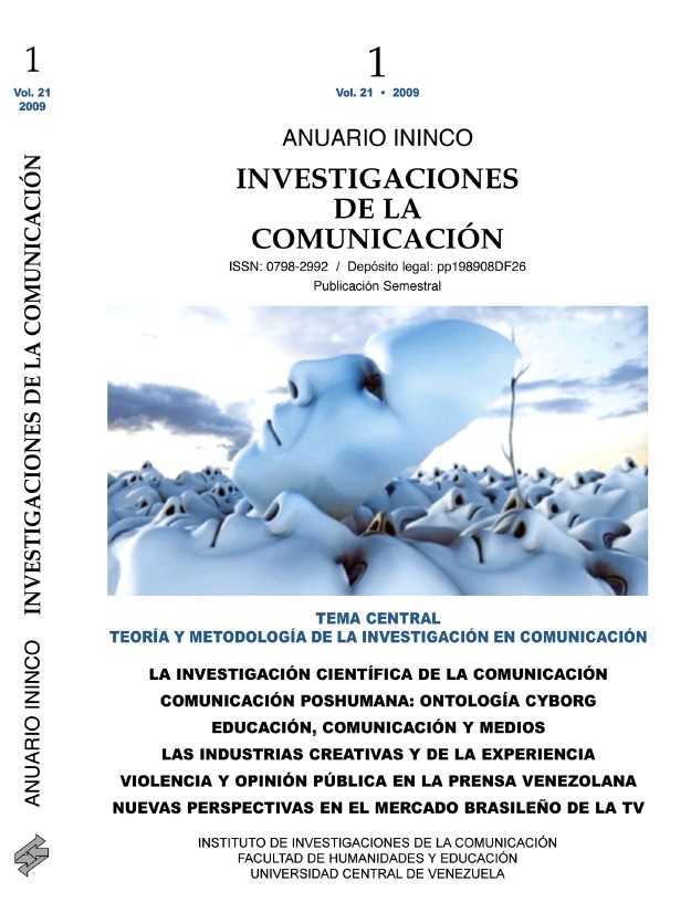 Portada Anuario ININCO VOL21 N°1 2009